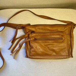 Day & Mood Leather Purse Crossbody/Shoulder Tan Boho